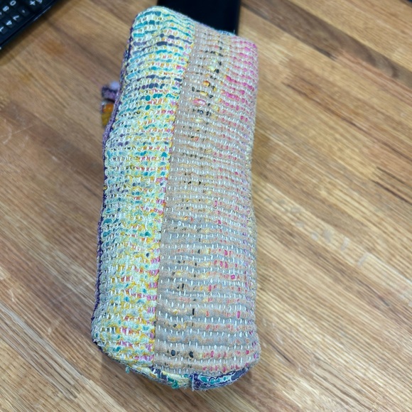 Multicolor Woven Cosmetic Pouch - Picture 3 of 5